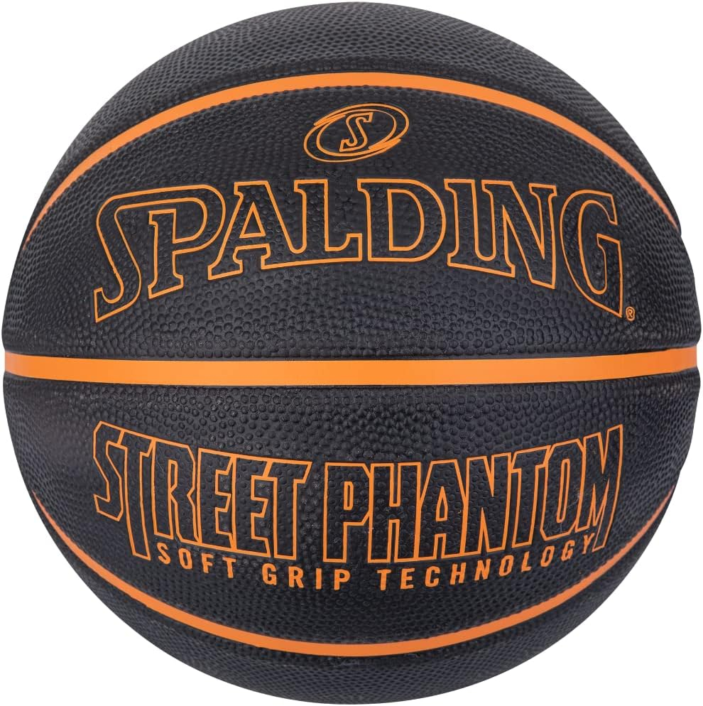 Spalding Street Phantom 29.5" Outdoor Basketball - Neon Orange/Black