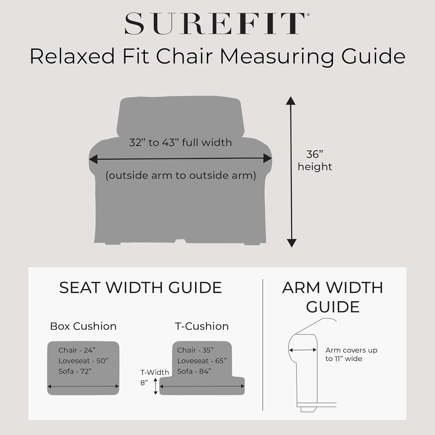 SureFit Matelasse Damask One Piece Chair Slipcover - White