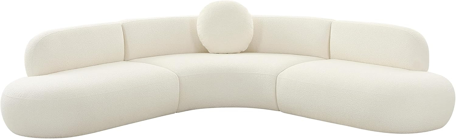 Broohah Cream Boucle Sectional