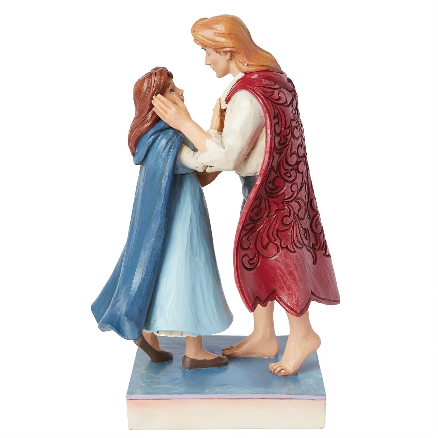 Hand-Painted Resin Belle and Prince Figurine, 7.87 Inch