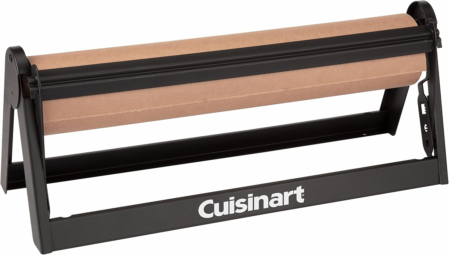 Black Aluminum Butcher Paper Holder with Cutter Dispenser