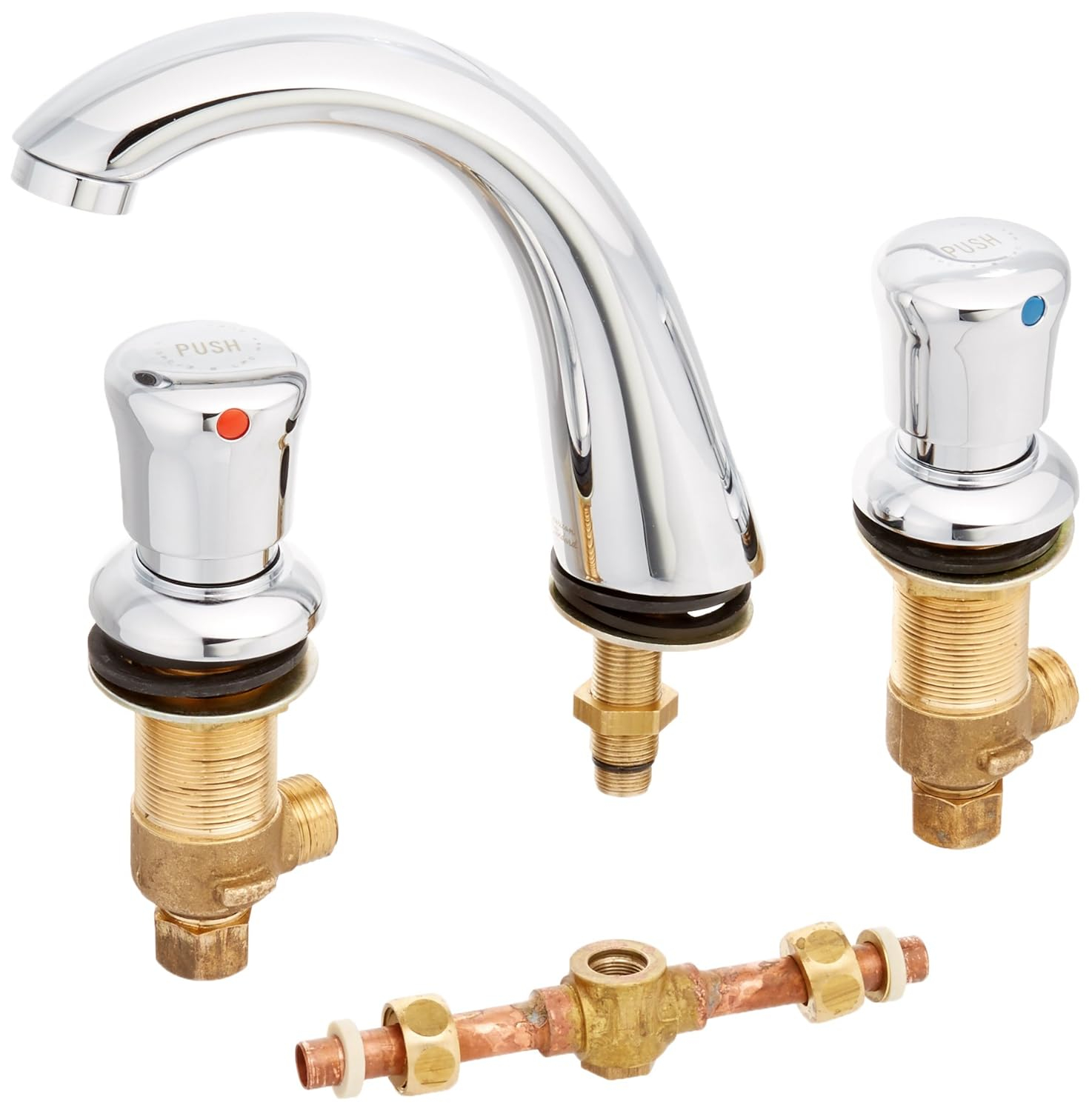 American Standard Two-Handle Widespread Metering Bathroom Faucet 1.0 GPM in Polished Chrome