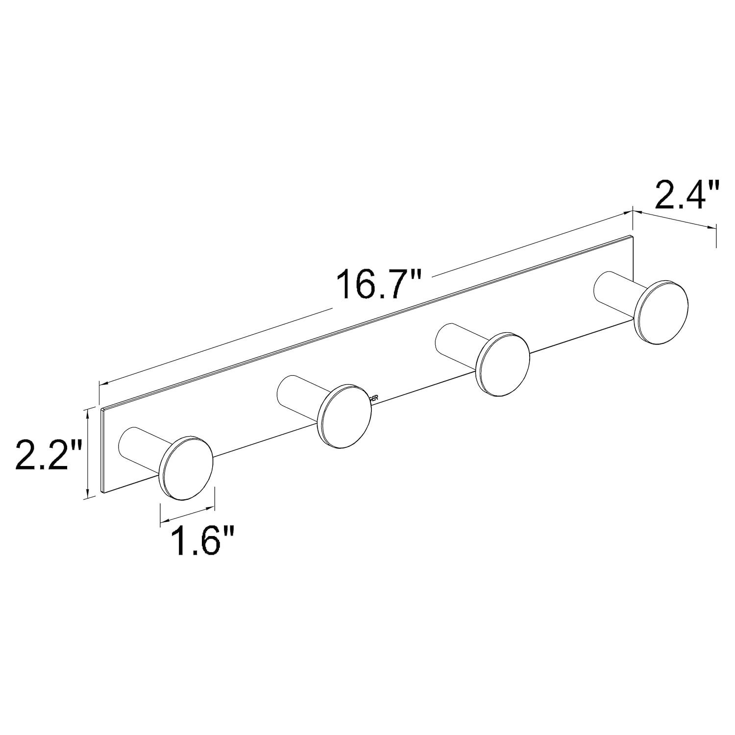 Satin Nickel Quadruple Robe and Towel Hook