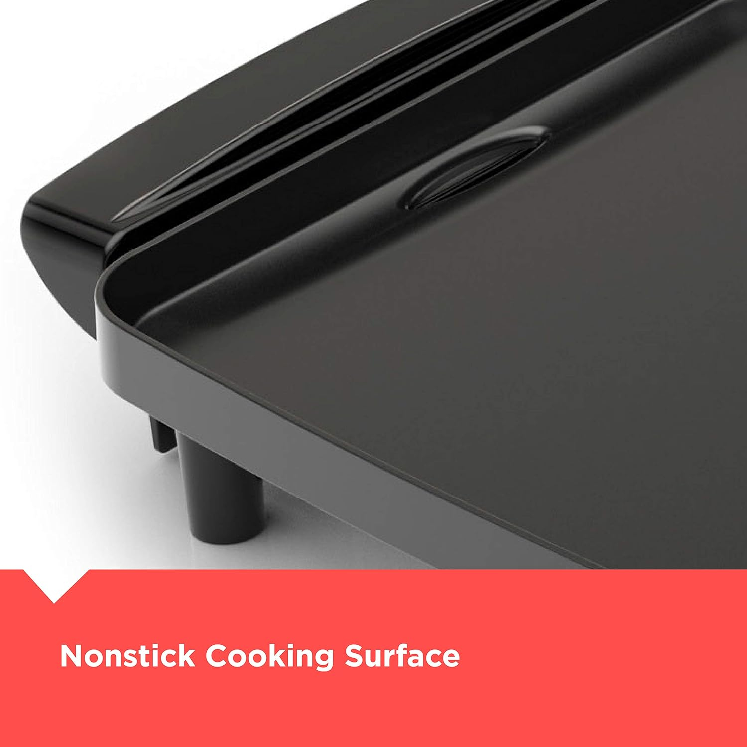 BLACK+DECKER Electric Griddle with Removable Temperature Probe, Indoor Grill, Pancake Griddle, Black, GD1810BC