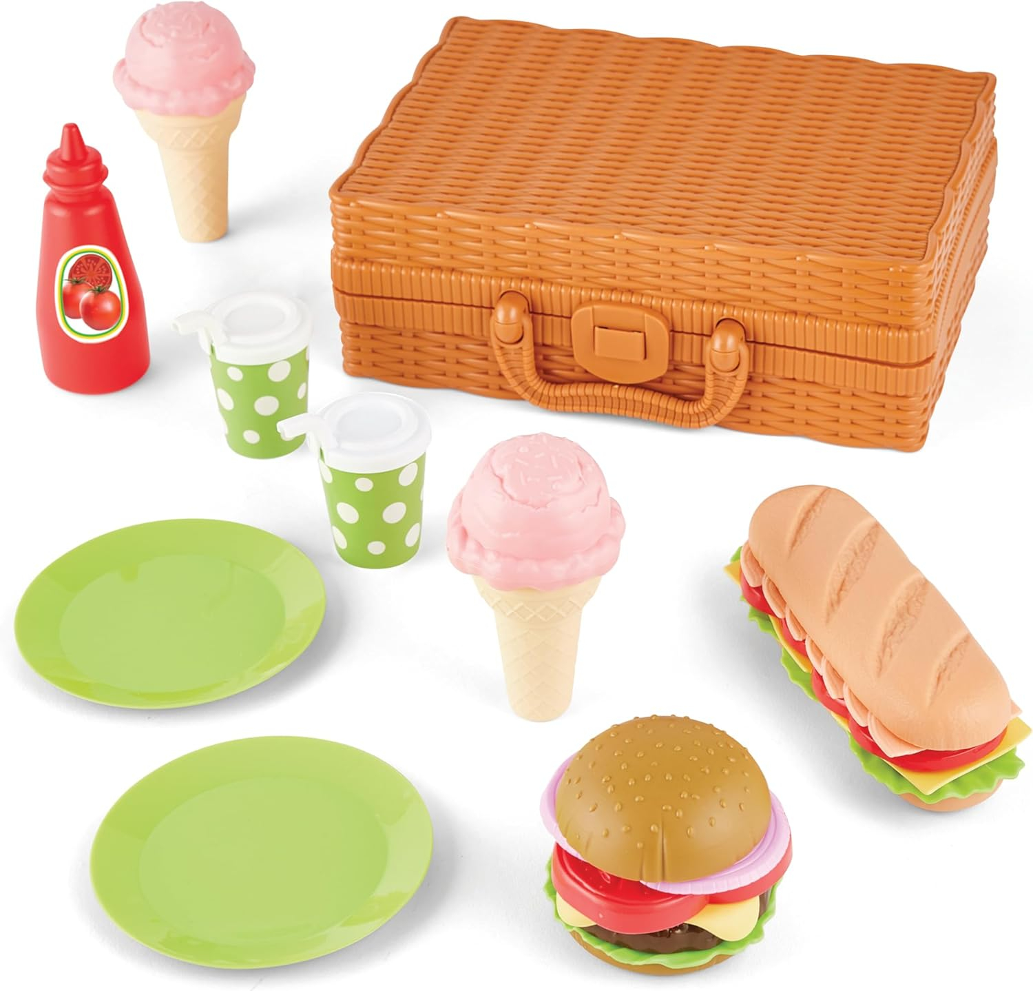 Kidoozie Lunch for Two Picnic Set - Spark Imaginative Feasts with Play Food Fun - The Perfect Indoor or Outdoor Playset for Ages 2+