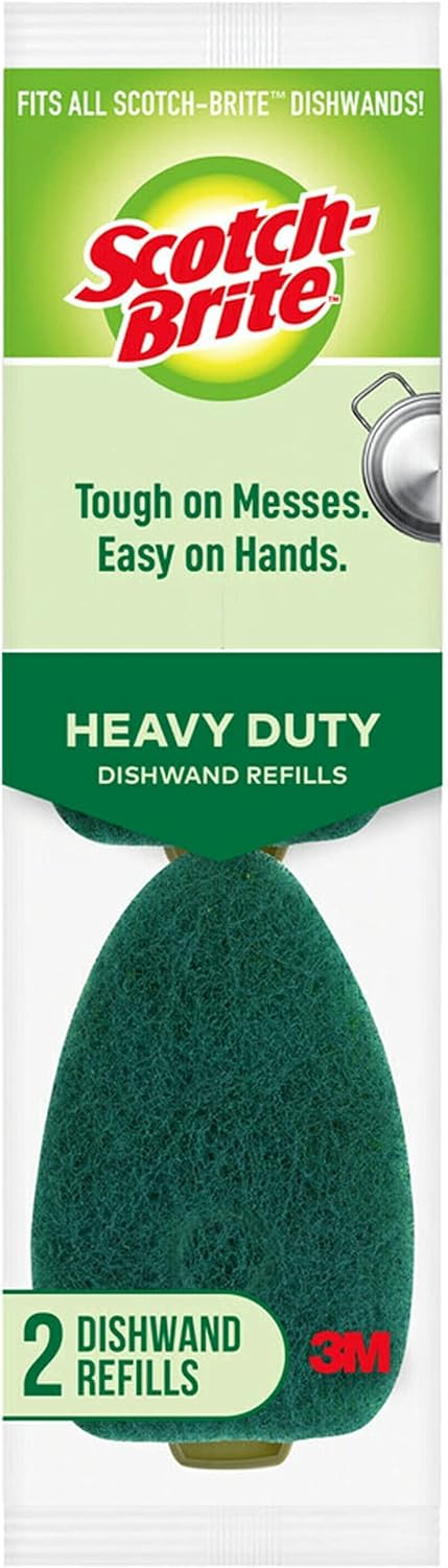 (2 pack) Scotch-Brite Heavy Duty Dishwand Refill Heads, 2 Refills Total