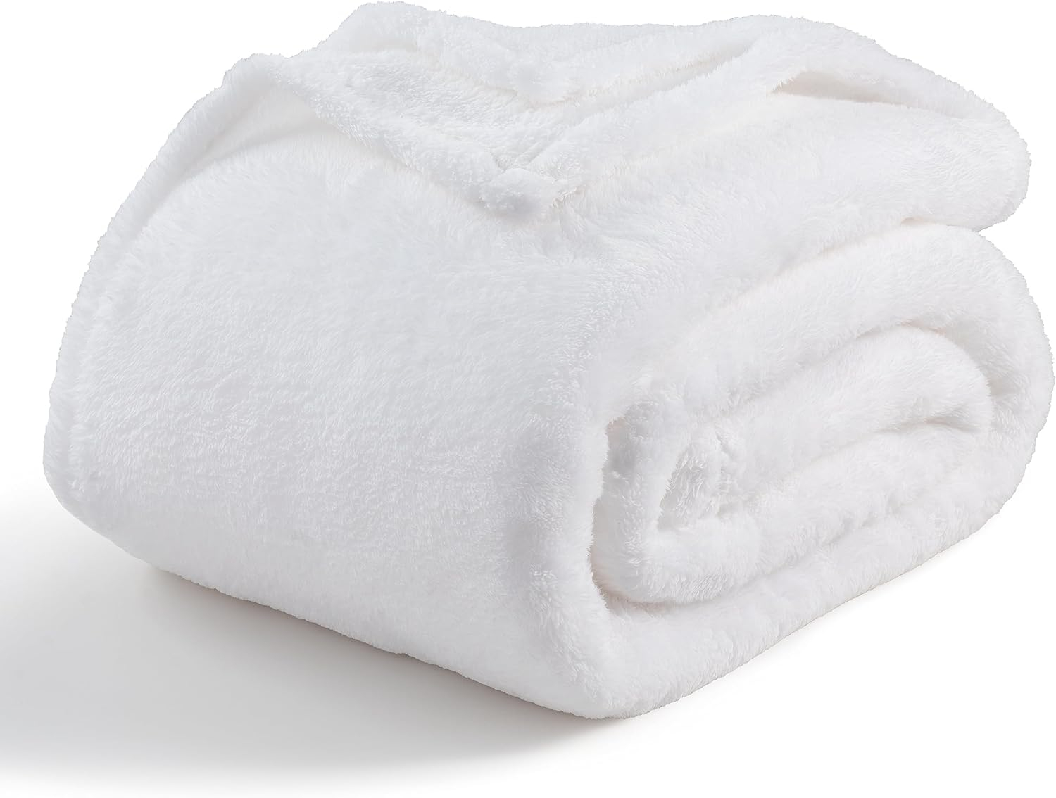 King Size True White Extra-Fluffy Plush Blanket