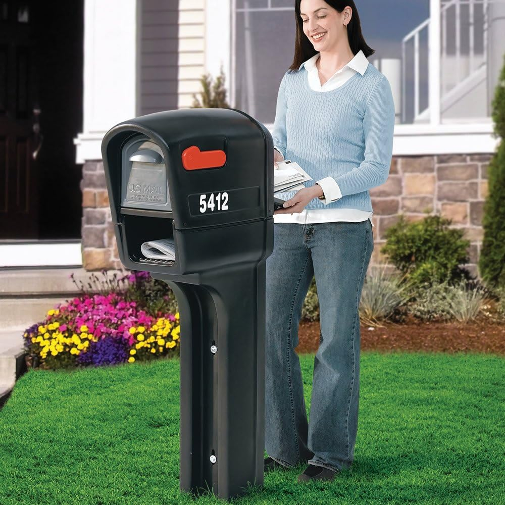 Step2 MailMaster Plus Plastic Mailbox with Black Finish