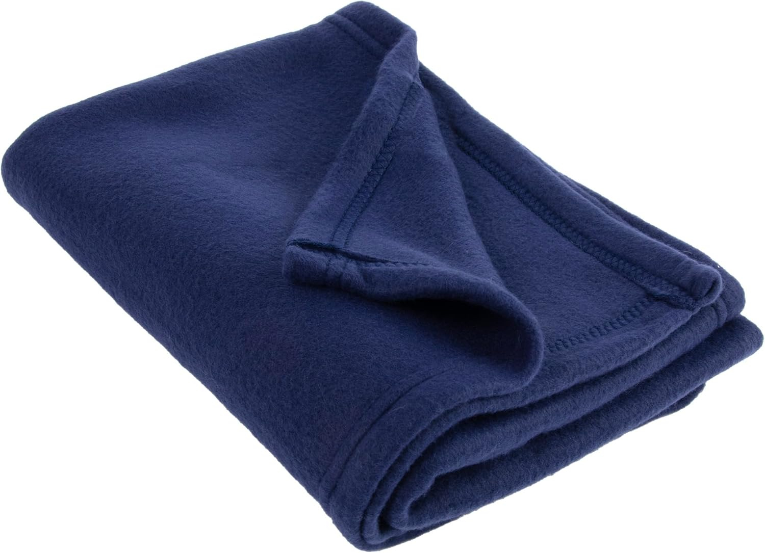 Single Solid Color Hypoallergenic 60”L x 50”W Fleece Throw Blanket for Fall, Winter, Spring, Summer, Men, Women, Children & Pets in Navy Blue