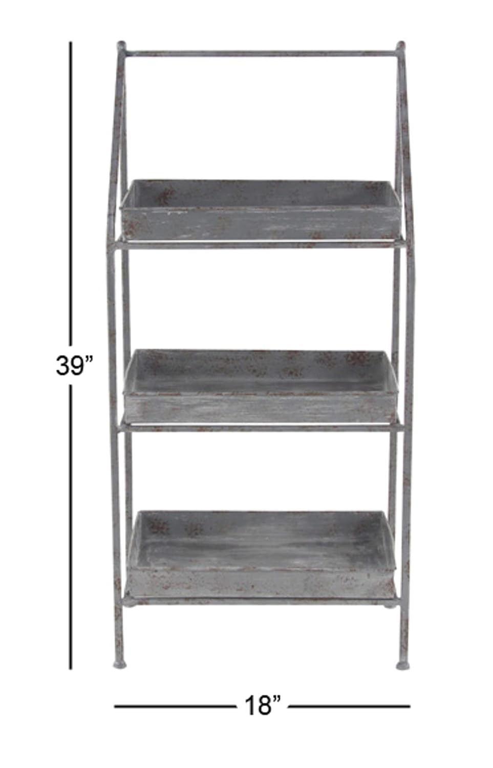 Deco 79 Plantstand, 11" W x 39" H, Gray