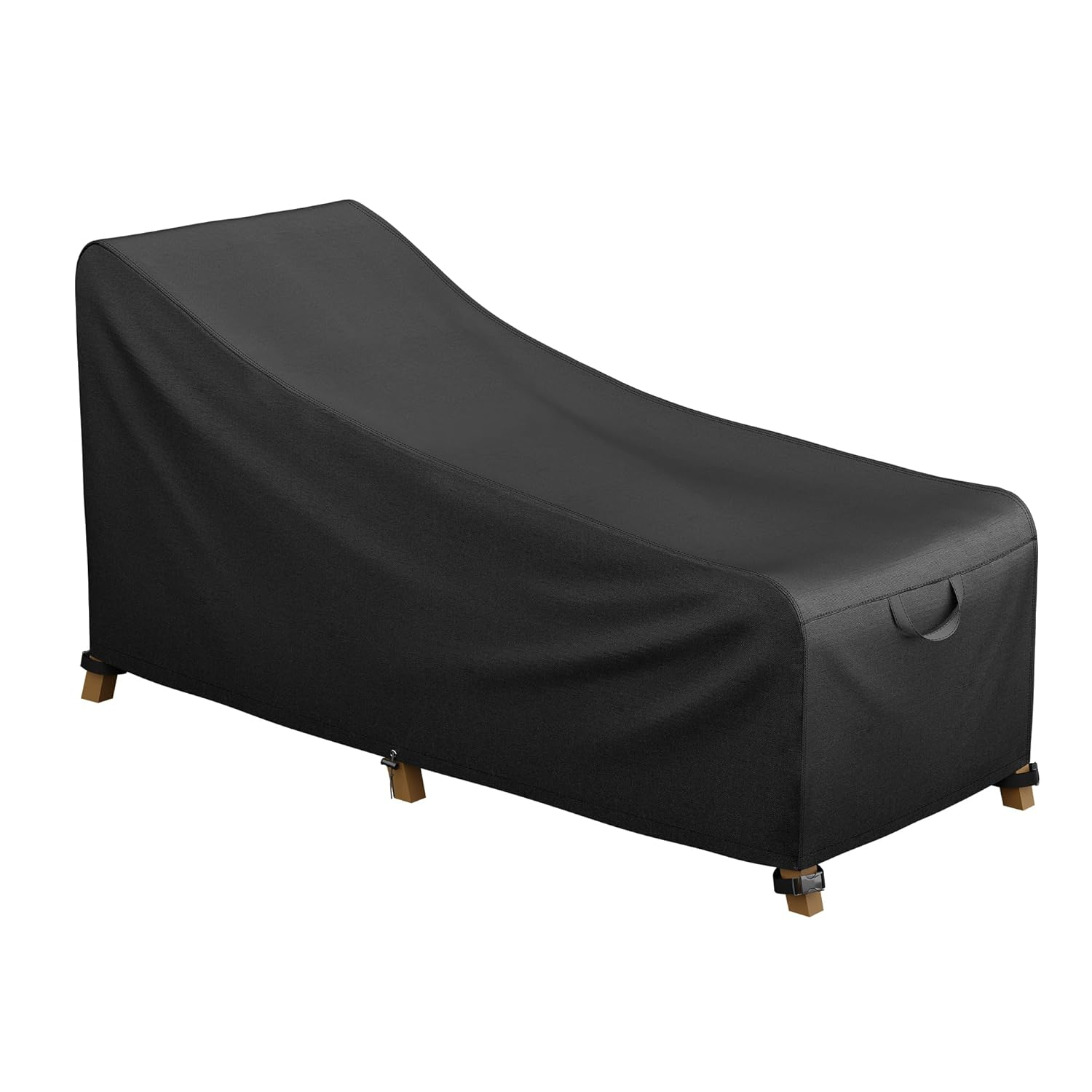 iBirdie Outdoor Lounge Chaise Chair Cover 60L x 26W x 34H inch Waterproof Patio Furniture Covers Lawn Pool Chair Cover 1 Pack Black