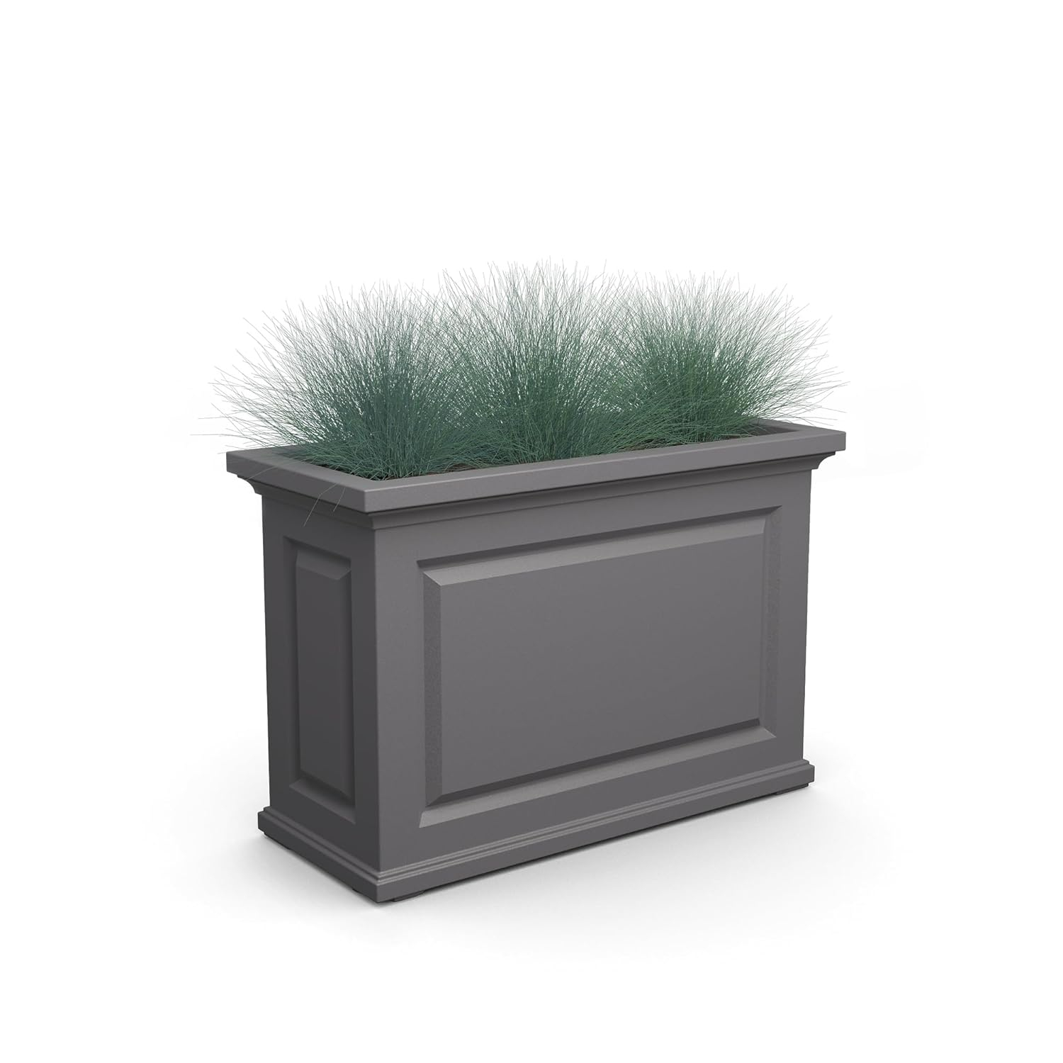 Mayne Inc. Nantucket Trough Planter - Graphite Grey - 36in L x 16in W x24in H - with 17.3 Gallon Built-in Water Reservoir (4847-GRG)