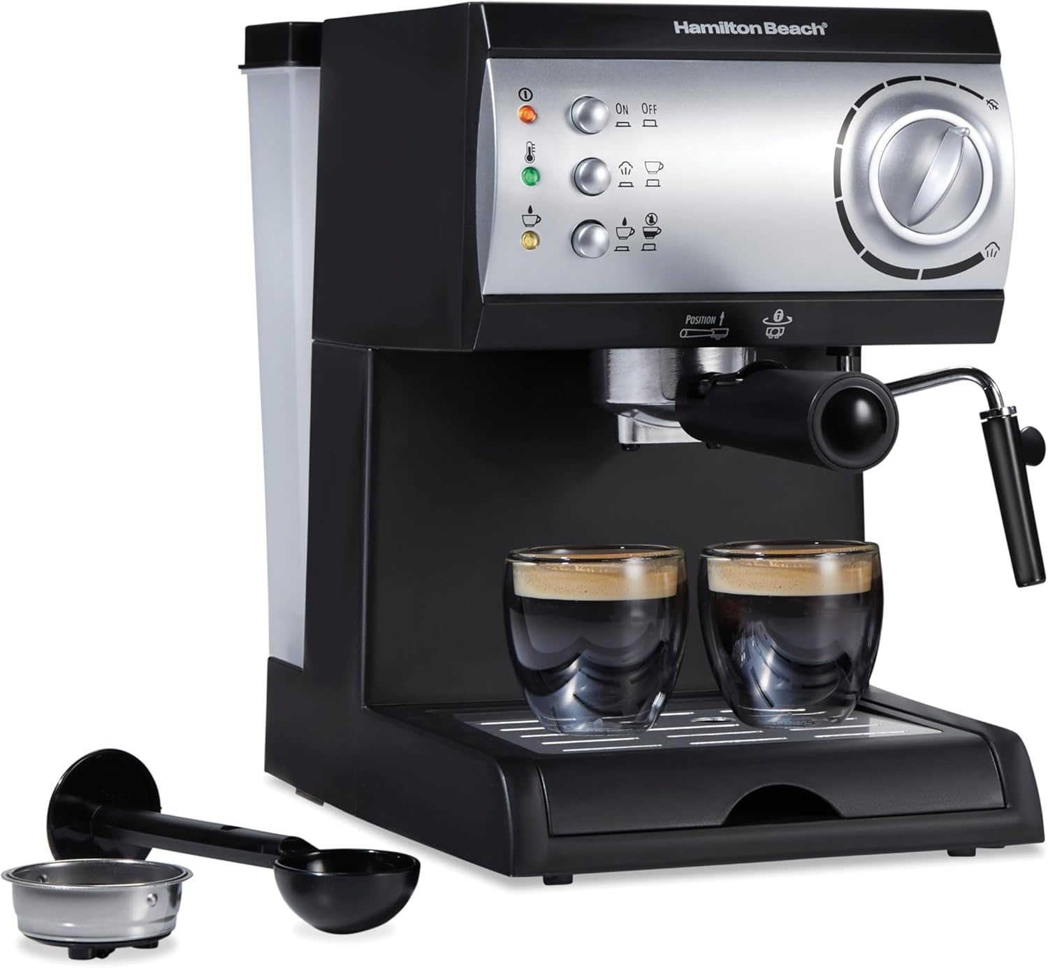 Hamilton Beach Espresso Maker, Black, 15 Bar Pump, New, 40715