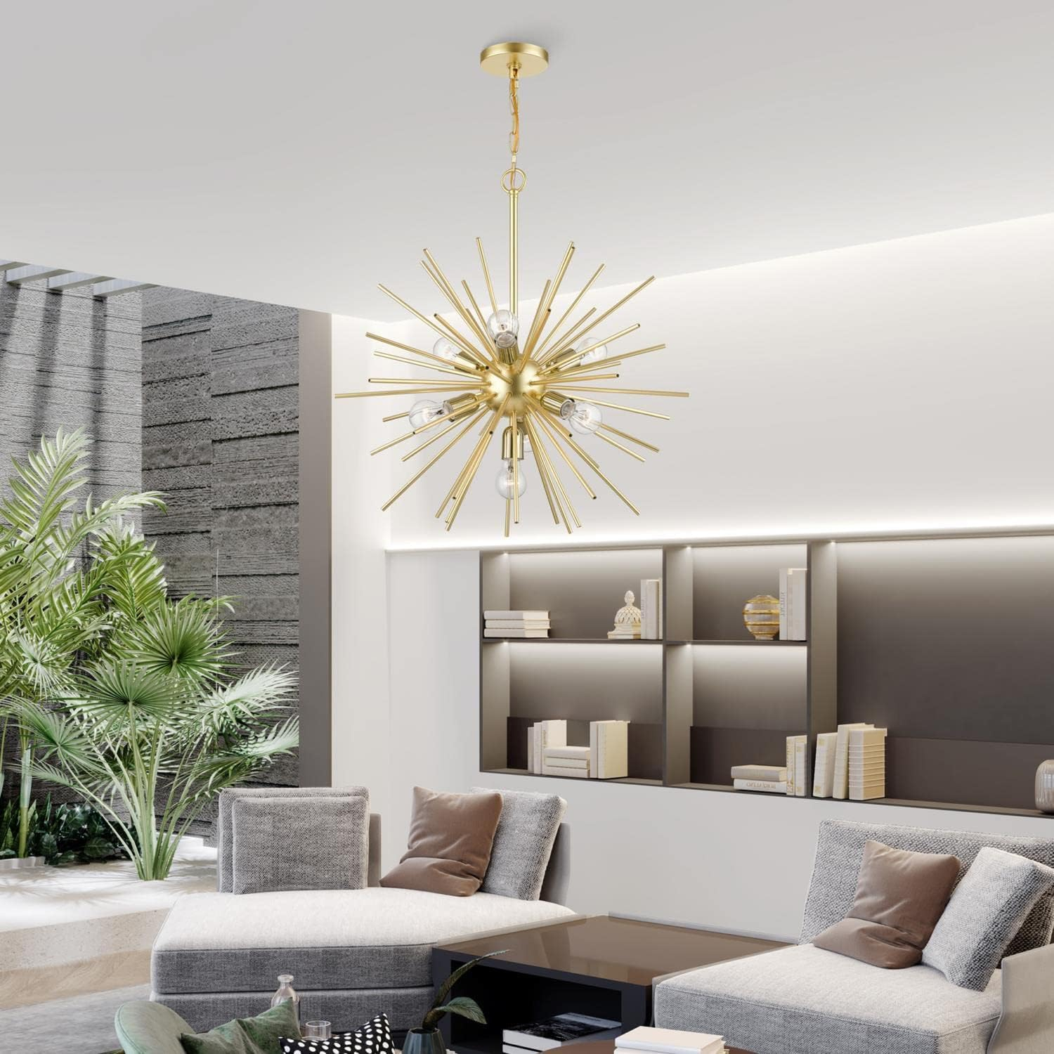 Livex Lighting Tribeca 7 - Light Pendant in  Soft Gold/Polished Brass