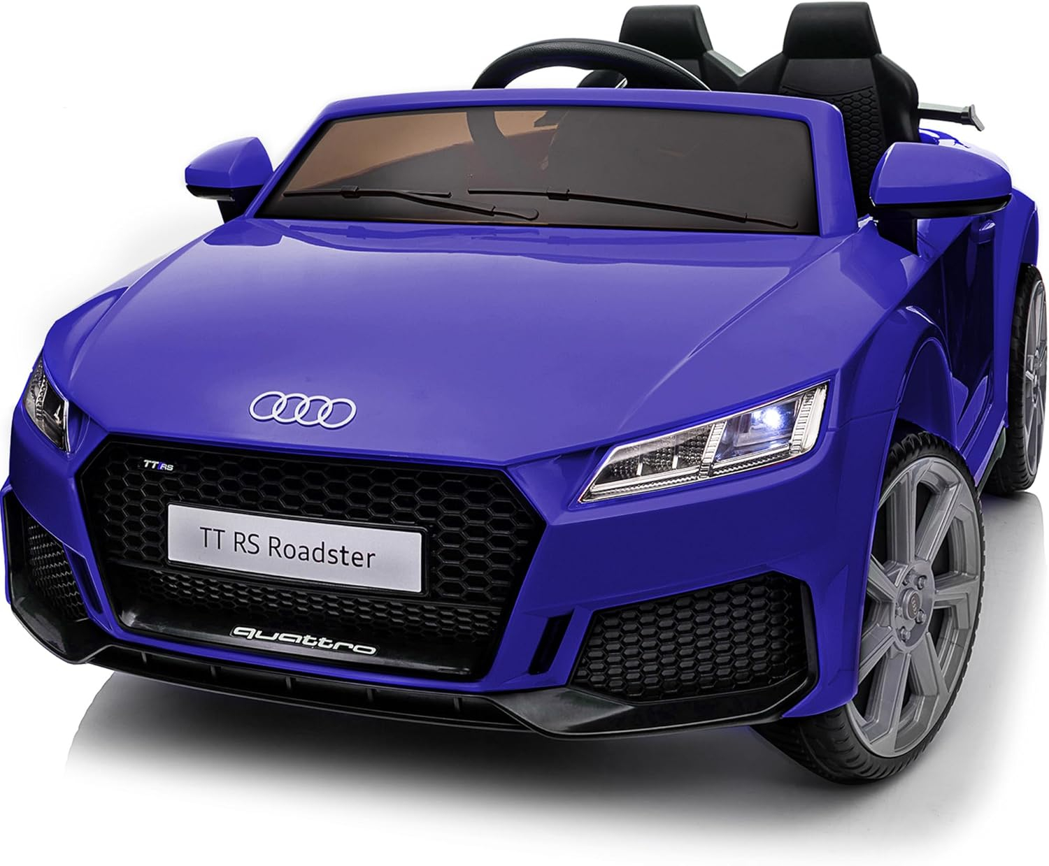 Hikiddo Electric Ride on Car for Kids, Licensed Audi 12V 7Ah Kids Ride-on Toy for Toddlers 2-5 Girl with Remote, Bluetooth - Red