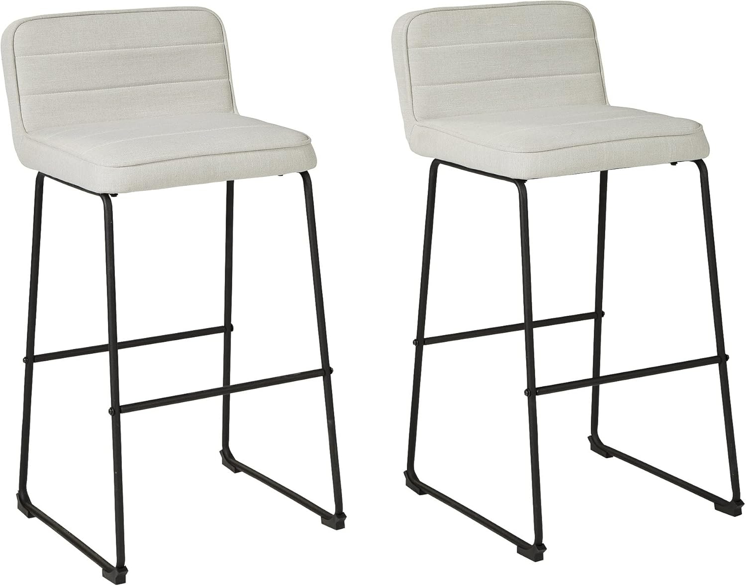Lallie Upholstered Counter Stool with Metal Frame