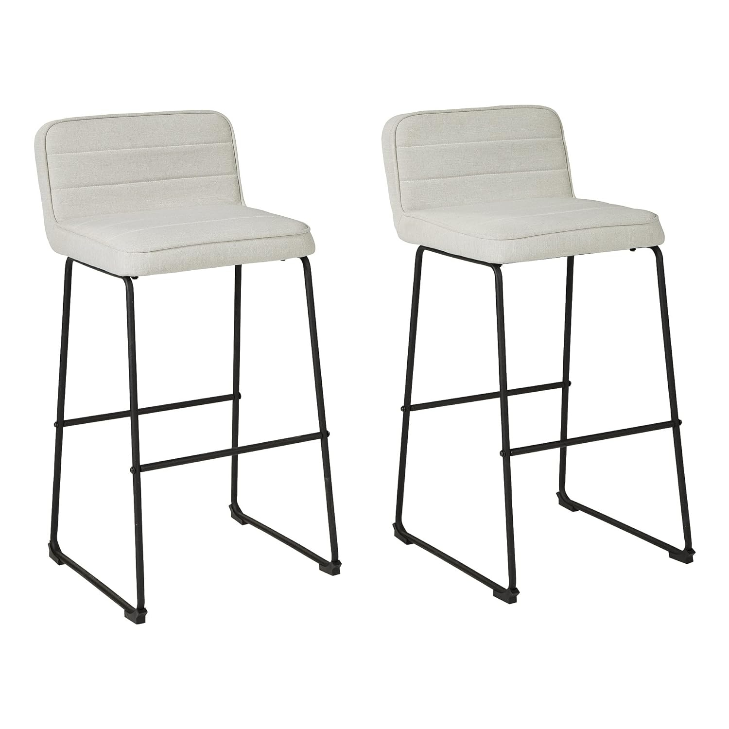Lallie Upholstered Counter Stool with Metal Frame
