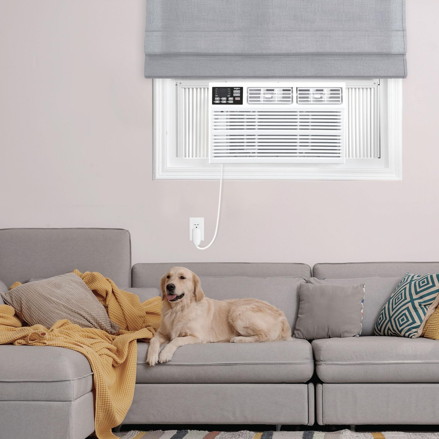 White 18,000 BTU Window Air Conditioner with Heater and Remote