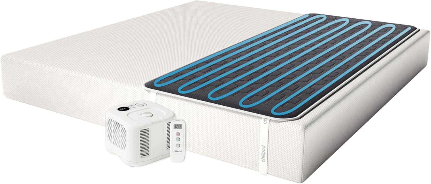 Chilipad Cube Bed Cooling System - Cooling & Heating Mattress Topper, ME Half Queen Bedsize