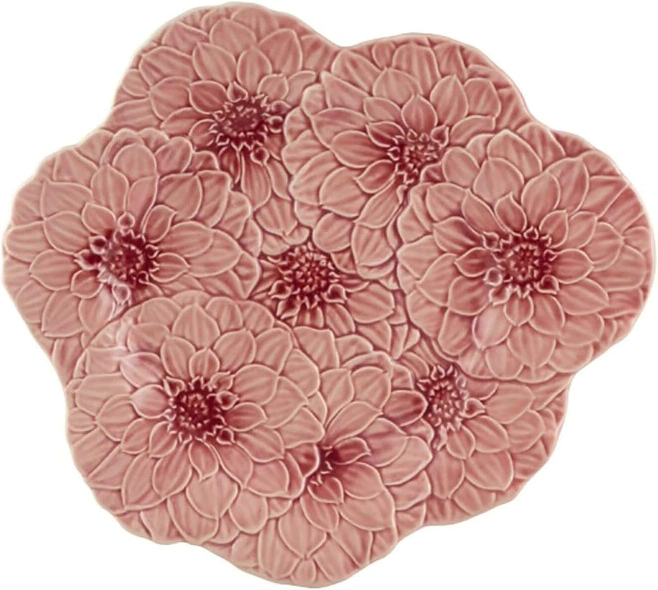 Bordallo Pinheiro Maria Flor Plate 28 Dahlia Rose