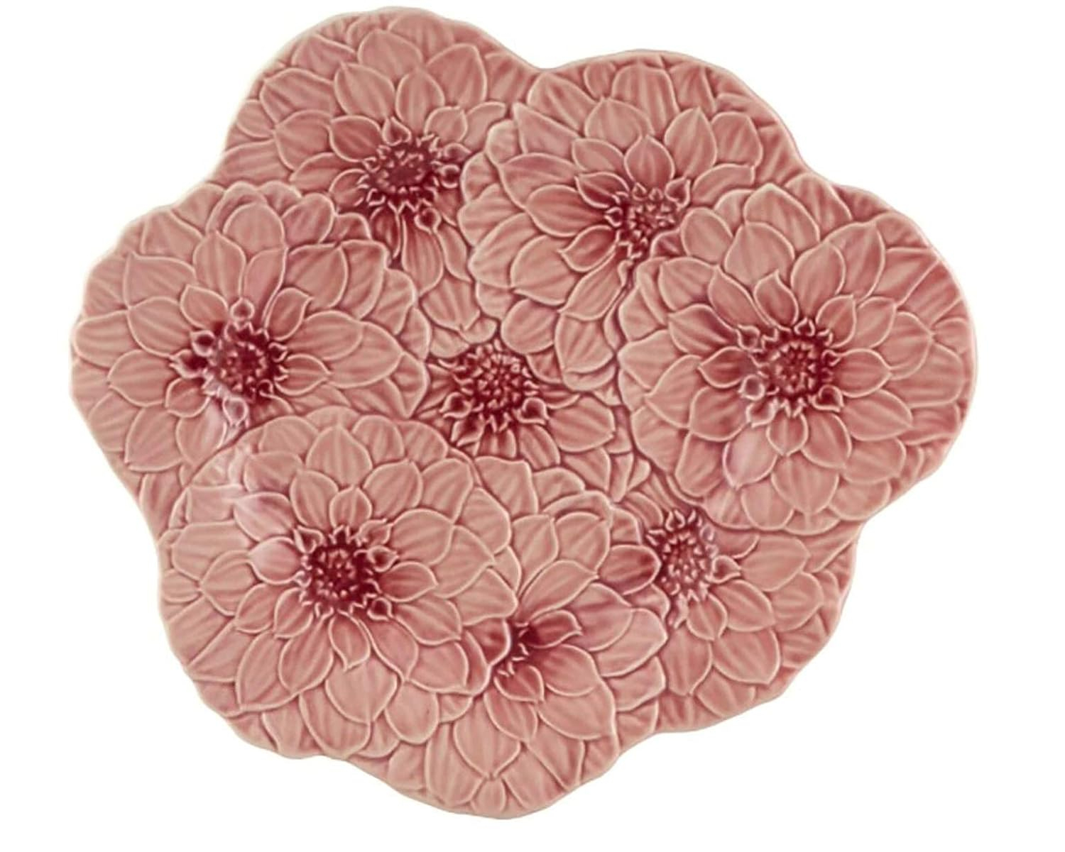 Bordallo Pinheiro Maria Flor Plate 28 Dahlia Rose