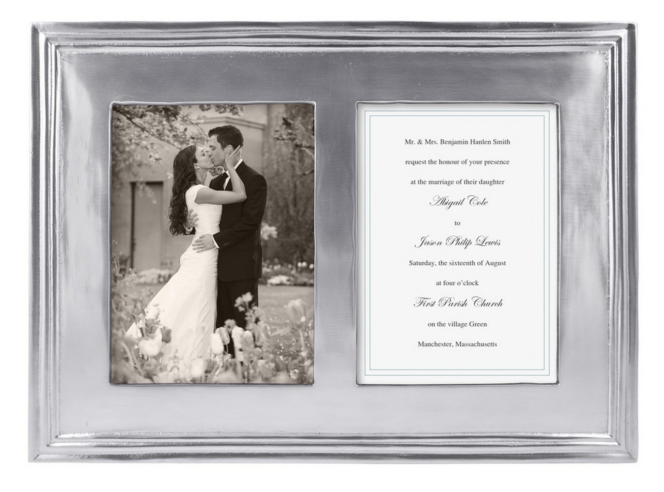 Mariposa Classic Silver Metal Beveled Picture Frame