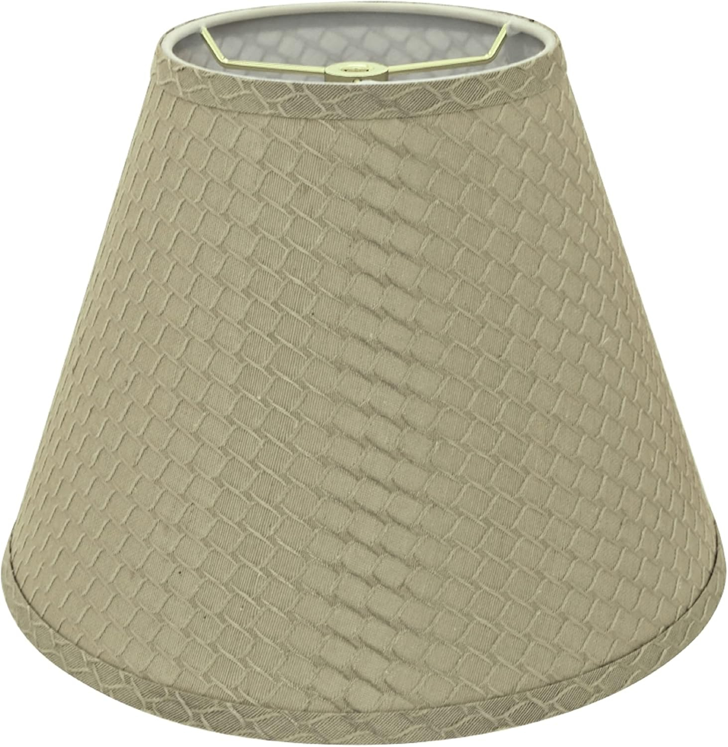 Aspen Creative 32624 Transitional Hardback Empire Shaped Spider Construction Lamp Shade in Sand Yellow, 12" wide (6" x 12" x 9")