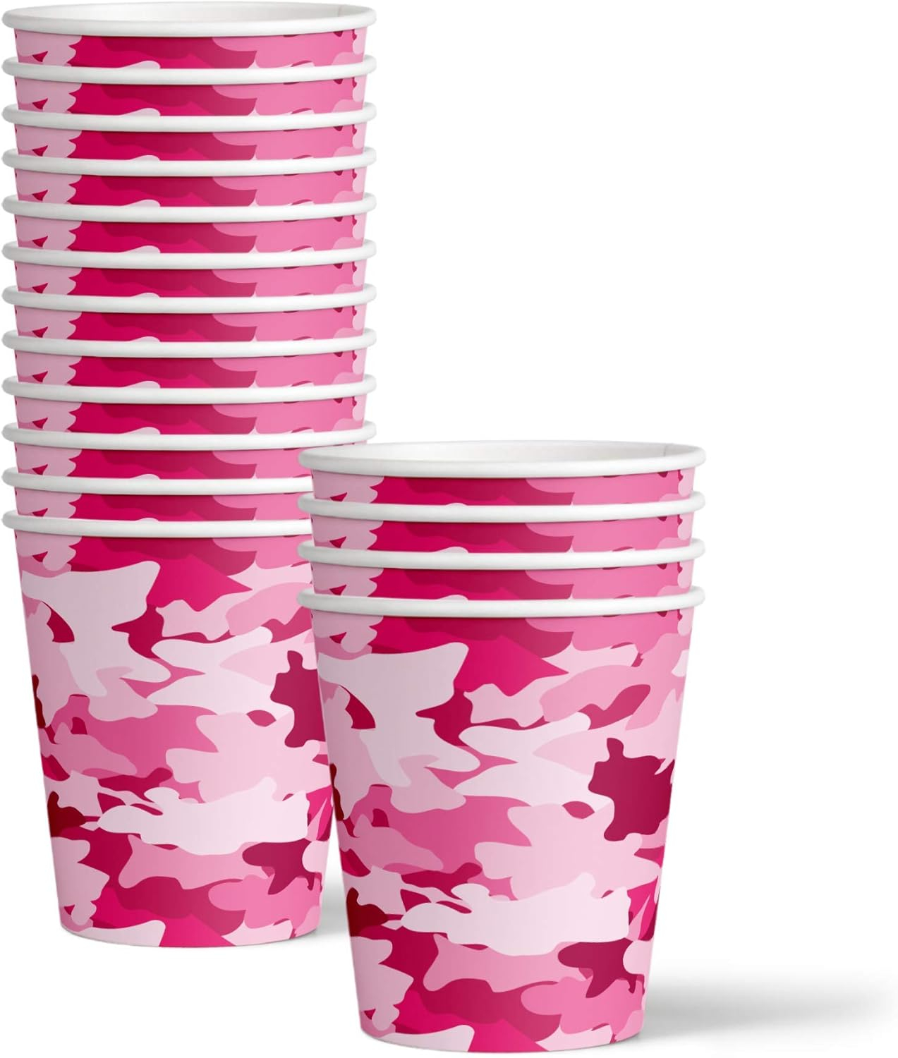 Pink Camo Birthday Party Supplies Set Plates Napkins Cups Tableware Kit for 16