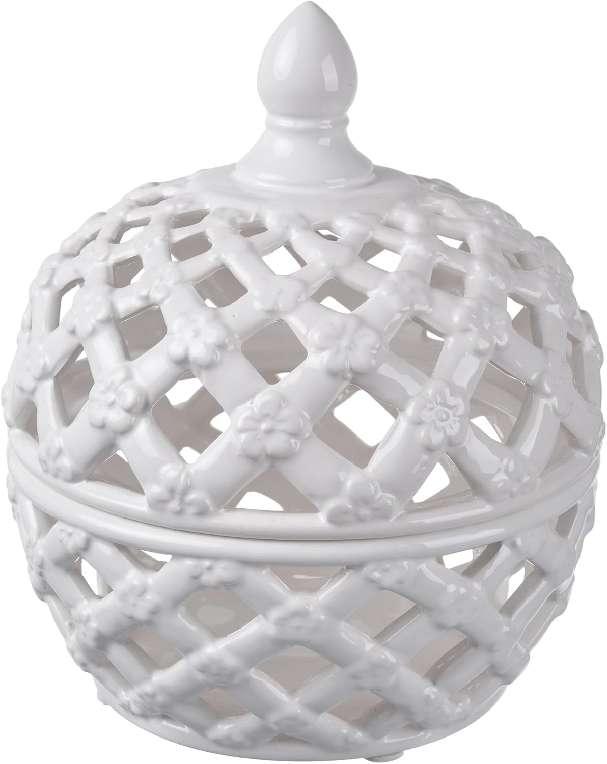 A&B Home Ballas Bird Lidded Jar, Small-Color:Mint,Style:Modern Chic