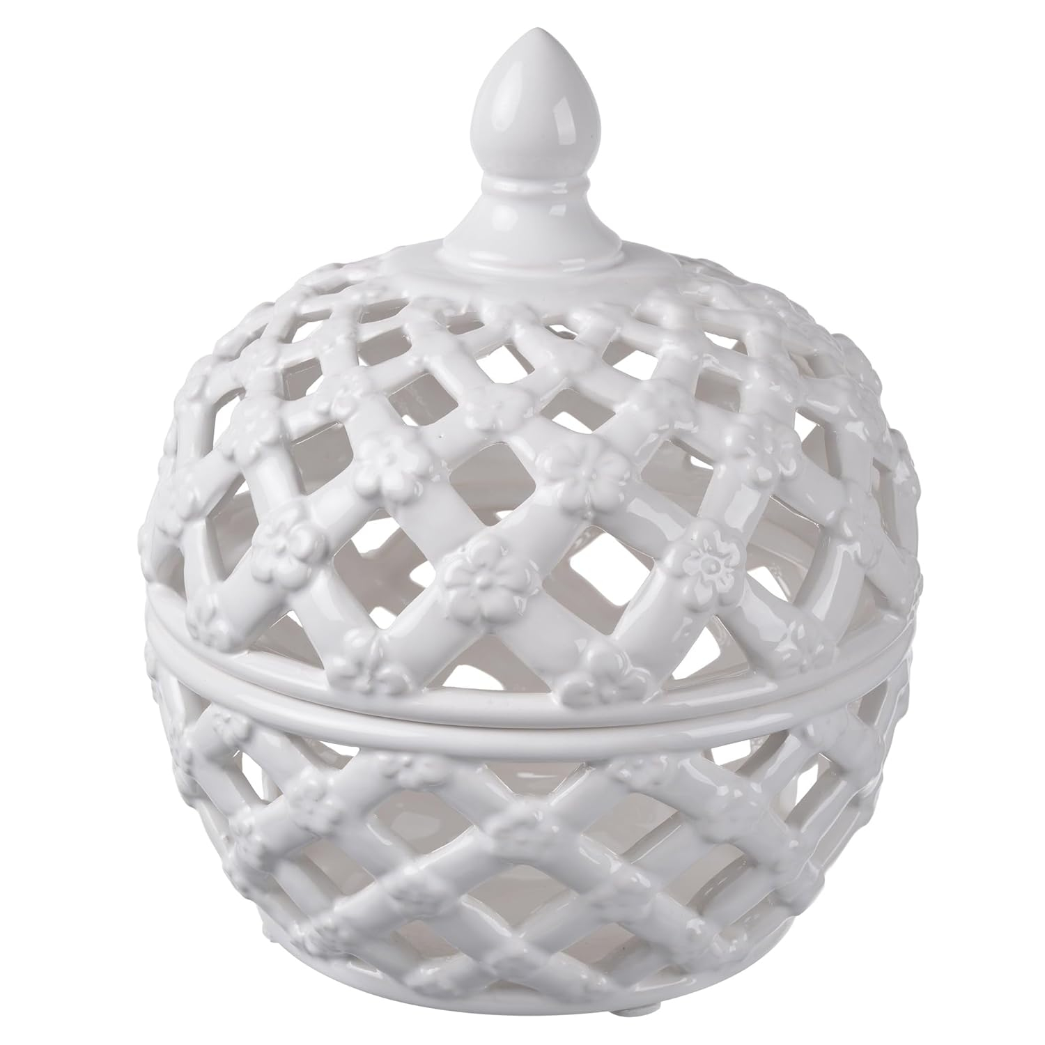 A&B Home Ballas Bird Lidded Jar, Small-Color:Mint,Style:Modern Chic