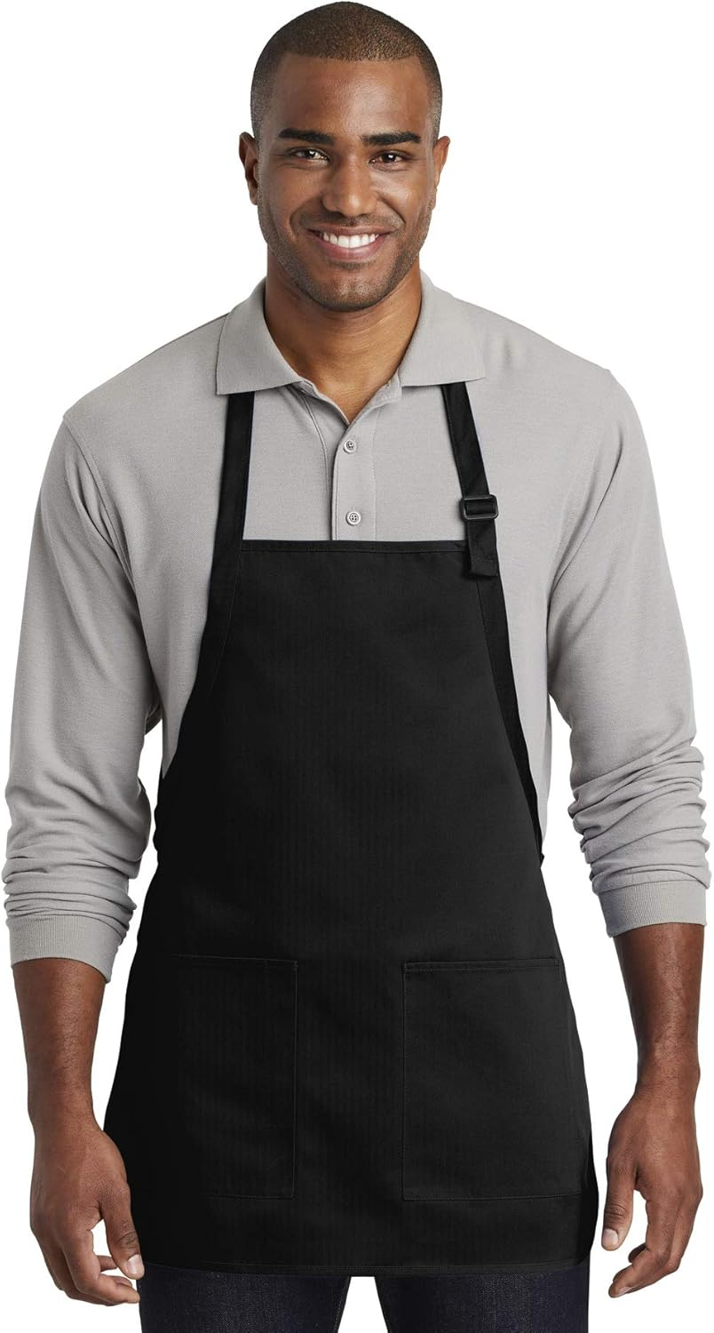 Port Authority Men's Medium-Length Two-Pocket Bib Apron