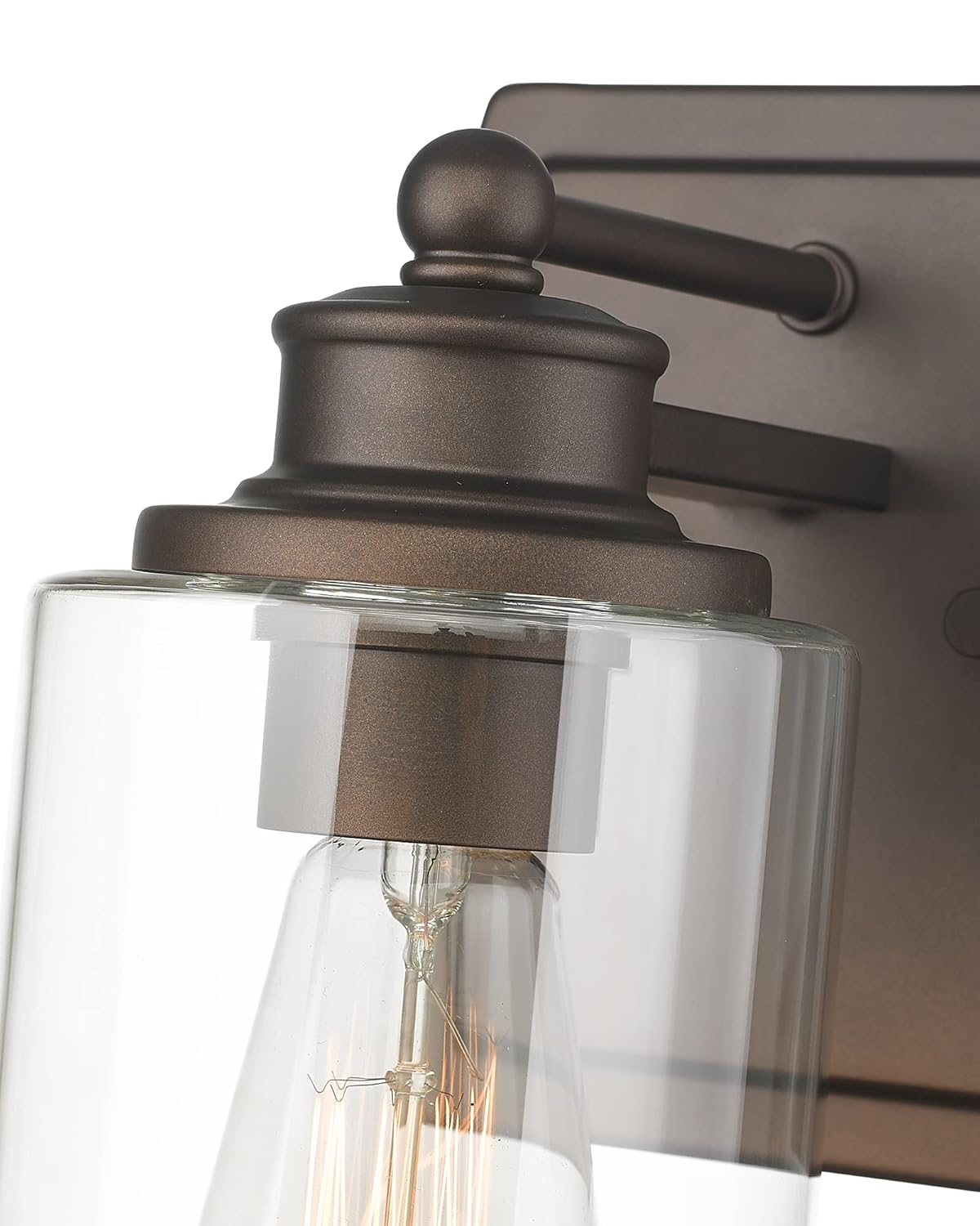 Bathroom Vanity Light, HWH 1 Light Wall Sconce Lamp Over Mirror, Farmhouse Wall Vanity Lighting in Oil-Rubbed Bronze Finish, 5HLT63B ORB