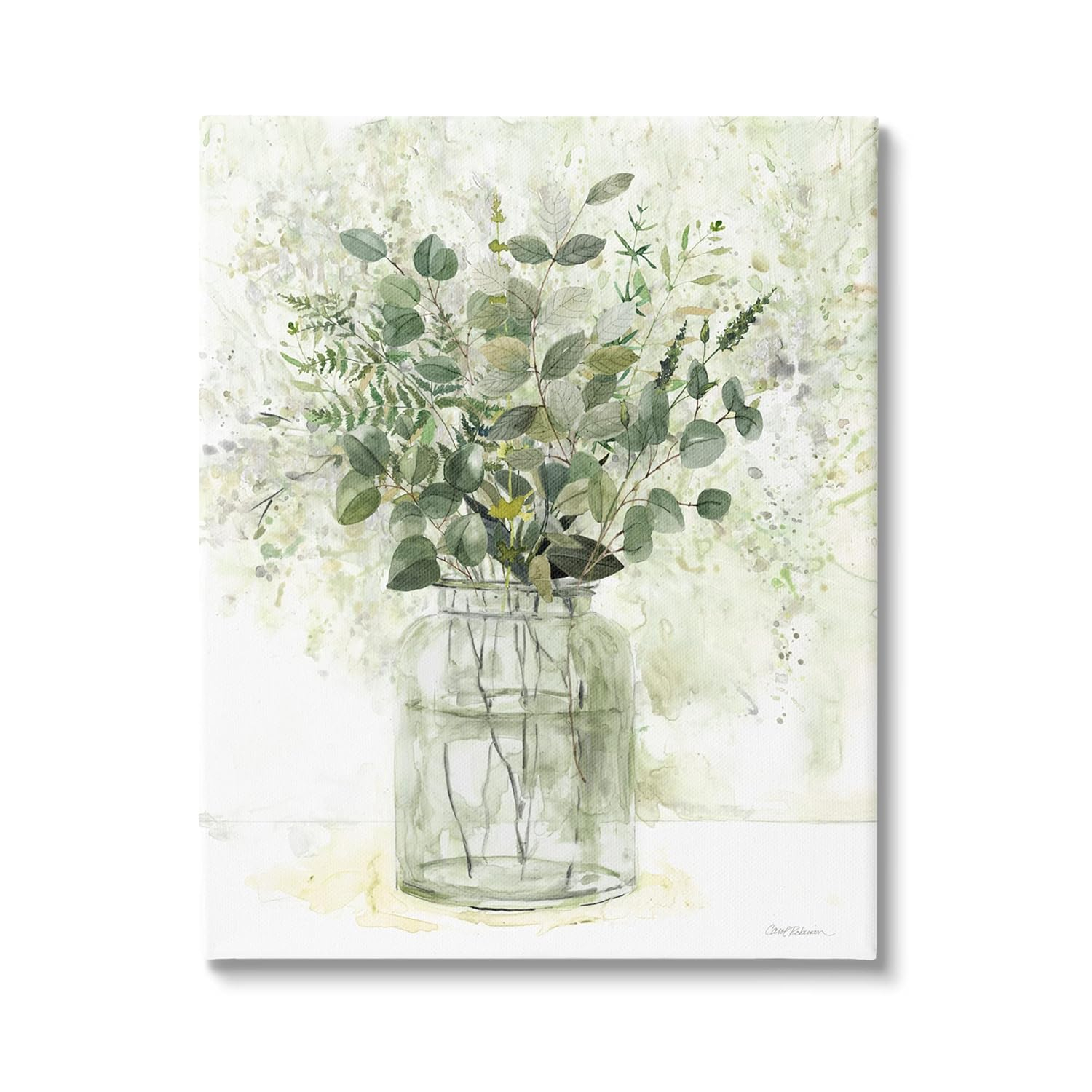 Stupell Industries Varied Herbal Botanical Arrangement Painting Gallery Wrapped Canvas Print Wall Art, Design by Carol Robinson