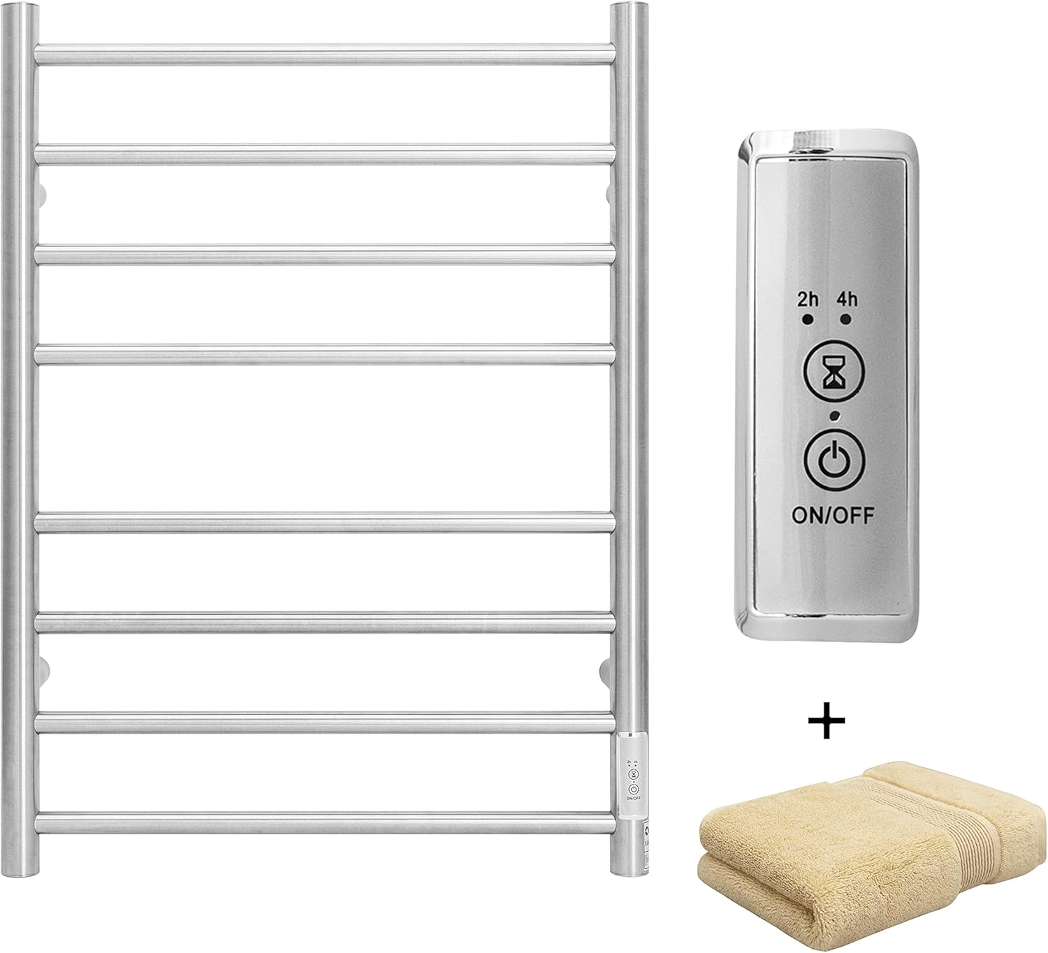 Brushed Nickel Wall Mounted Stainless Steel Electric Towel Warmer