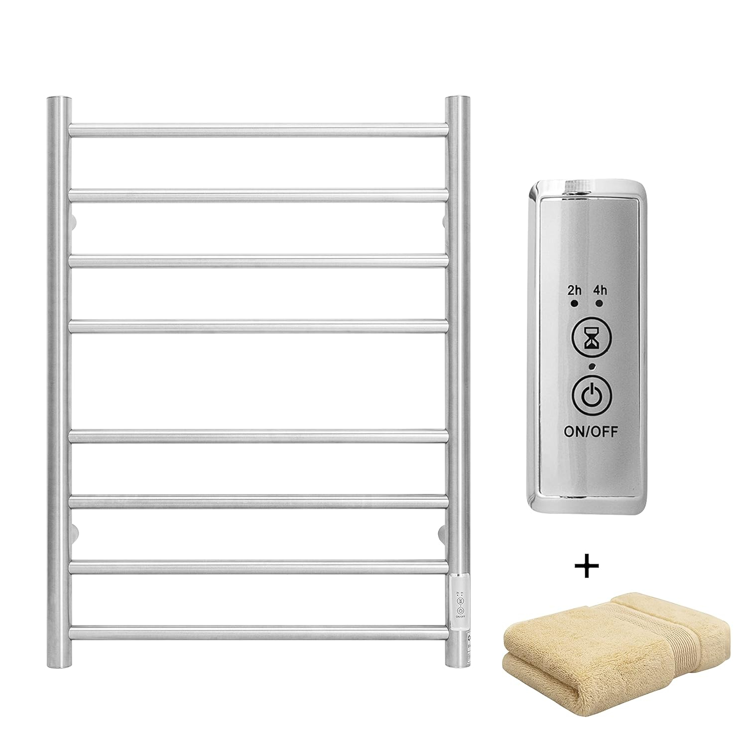 Brushed Nickel Wall Mounted Stainless Steel Electric Towel Warmer