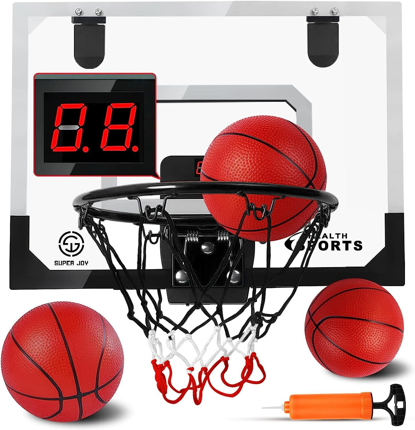 Pro Room Basketball Hoop Over The Door - Wall Mounted Basketball Hoop Set with Complete Accessories - Indoor Basketball Hoop for Kids & Adults