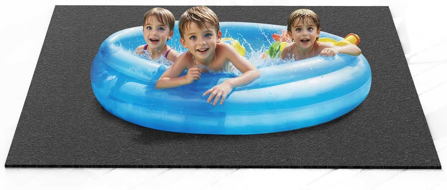 VEVOR 74 x 72 Inch Hot Tub Mat, Extra Large Inflatable Hot Tub Pad, Waterproof Slip-Proof Backing, Absorbent Spa Pool Ground Base Flooring Protector Mat Reusable Outdoor & Indoor, Also for Car Repair