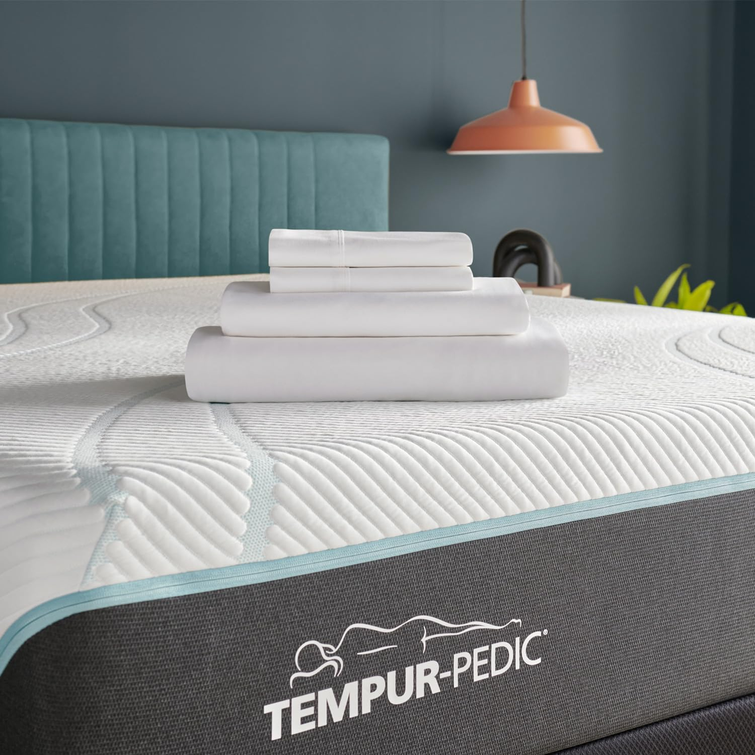 Tempur-Pedic Tempur-Classic Cotton Sheet Set Cool Gray, Twin, Adult