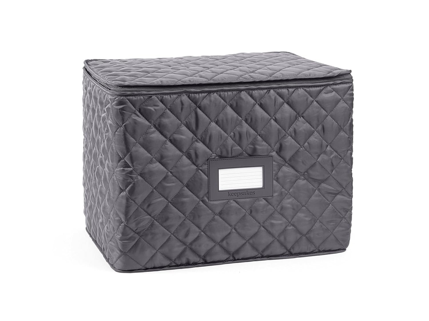 Covermates Keepsakes - Adjustable Glassware Storage - Padded Protection - ID Window - Stain Resistant - Machine Washable - China Storage, Slate