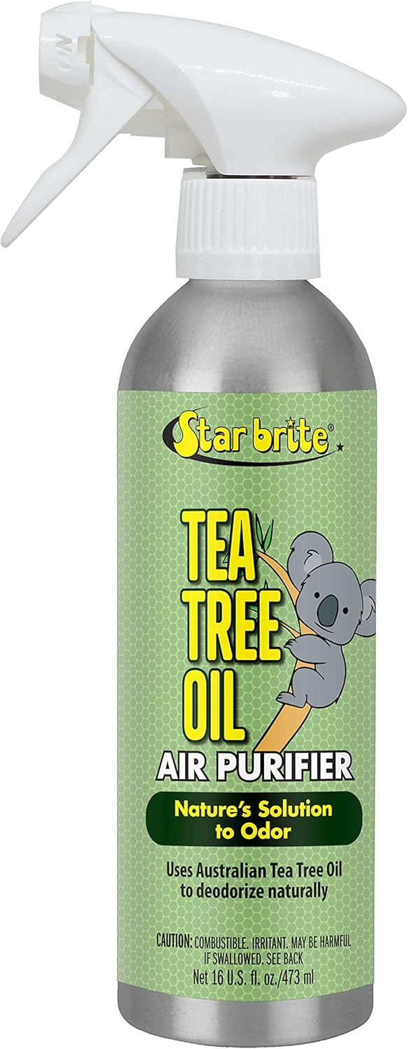 STAR BRITE ATTIA-Certified Pure Australian Tea Tree Oil - Natural Air Purifier Spray, 16 oz - Eliminates Odors, Ideal for Boats, RVs, Homes, and Offices (096516)