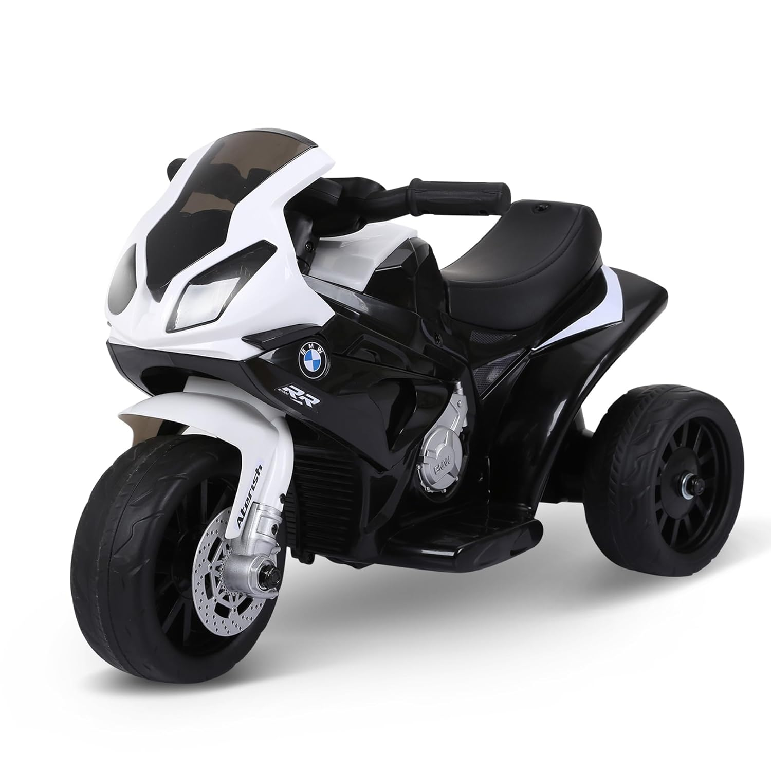 Aosom 6V Kids Motorcycle Licensed BMW, Toddler Motorcycle with Headlight, Music, 3 Wheeled Electric Motorcycle for Kids, Gift for Boys & Girls, Black