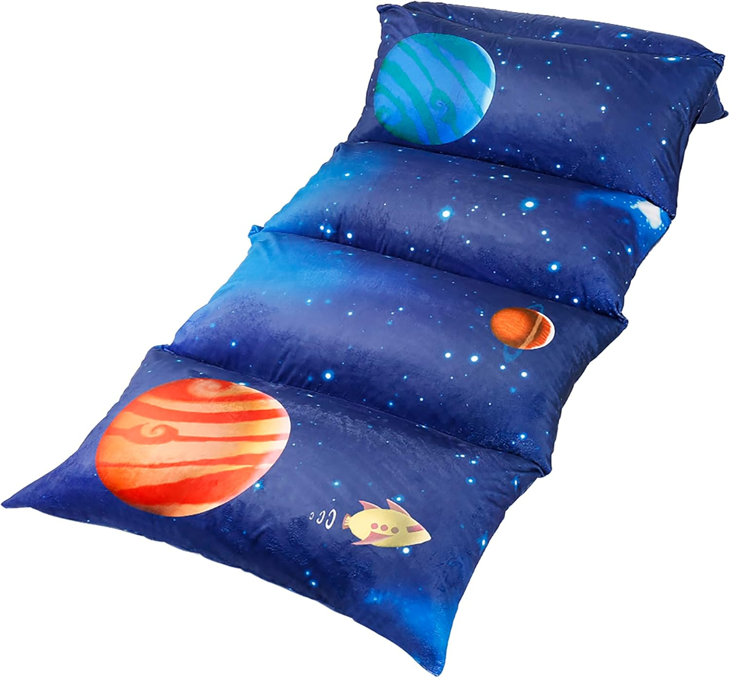 Butterfly Craze Butterfly Craze Floor Pillow Case, Mattress Bed Lounger Cover, Galaxy Blue, Queen Size - for Kids & Adults