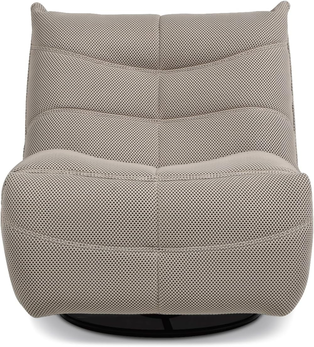 Jennifer Taylor Home Rearden 35.5" Swivel Glider Manual Recliner Armless Lounge Chair, Cement Gray 3D Tech Mesh