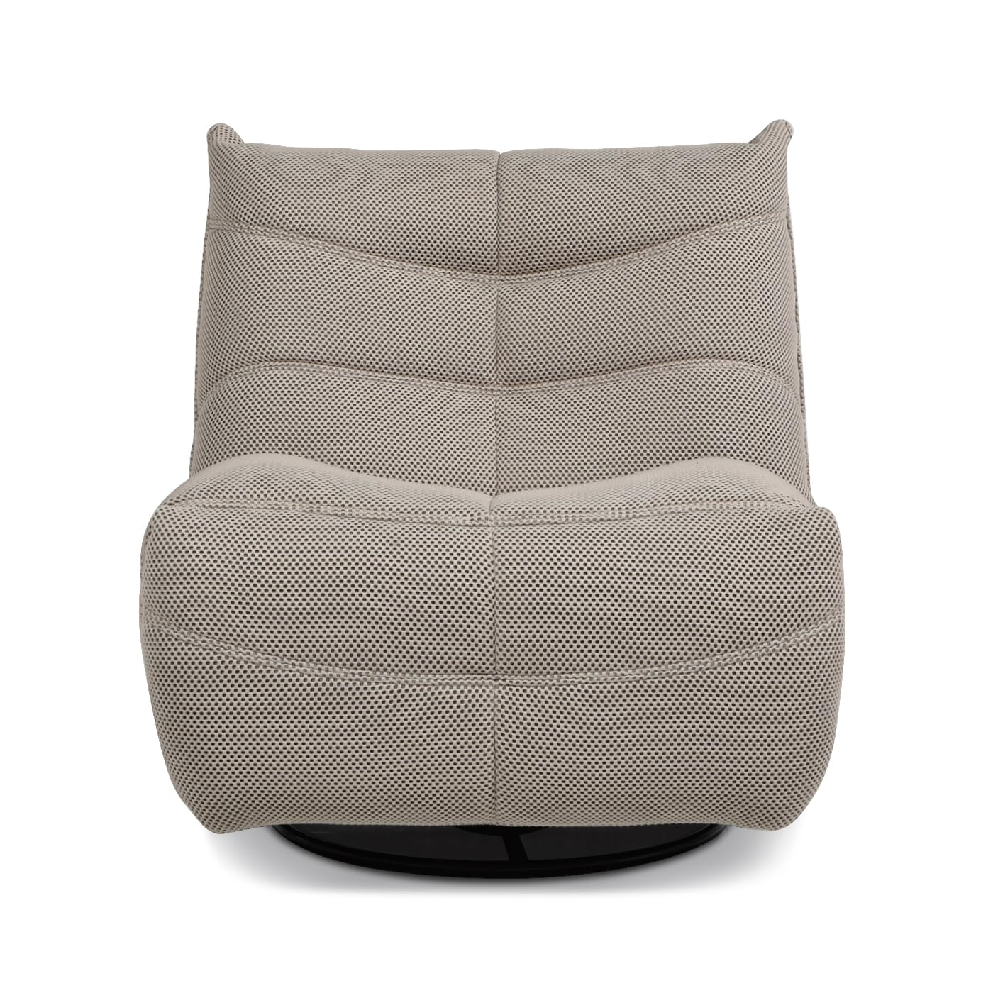 Jennifer Taylor Home Rearden 35.5" Swivel Glider Manual Recliner Armless Lounge Chair, Cement Gray 3D Tech Mesh
