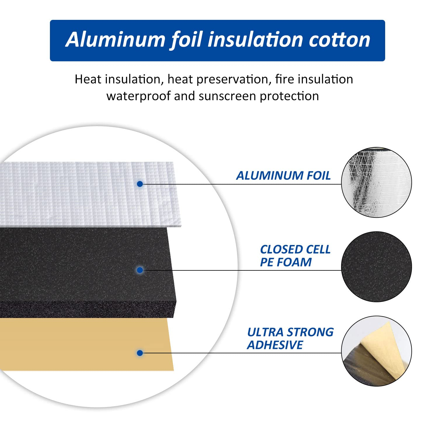 Car Heat Sound Deadening Insulation Mat, - 394 Mil 10.8 Sqft Automobile Sound Deadening & Heat Insulation Material for Auto Hood Engine Roof Door and Trunk,40 Inch x 40 Inch, Aluminum Foil Finish
