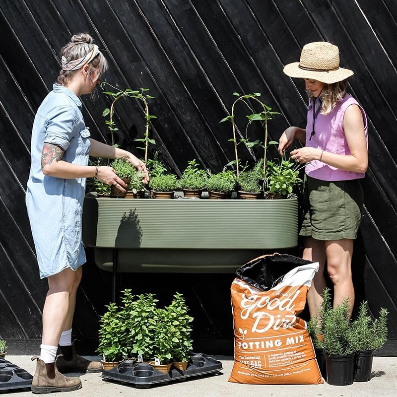 TruDrop Nest Self-Watering Raised Garden-Bed, Elevated Planter Box for Edible Gardening, Tomatoes, Herbs Planter -18" x 36" (Terracotta-Color)