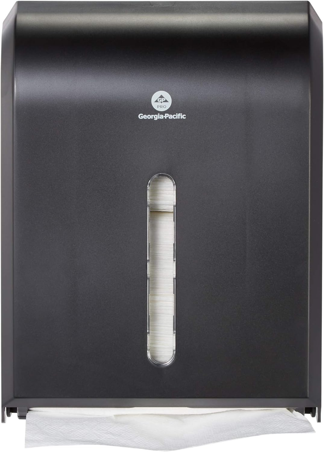 Black Plastic Wall-Mounted Paper Towel Dispenser