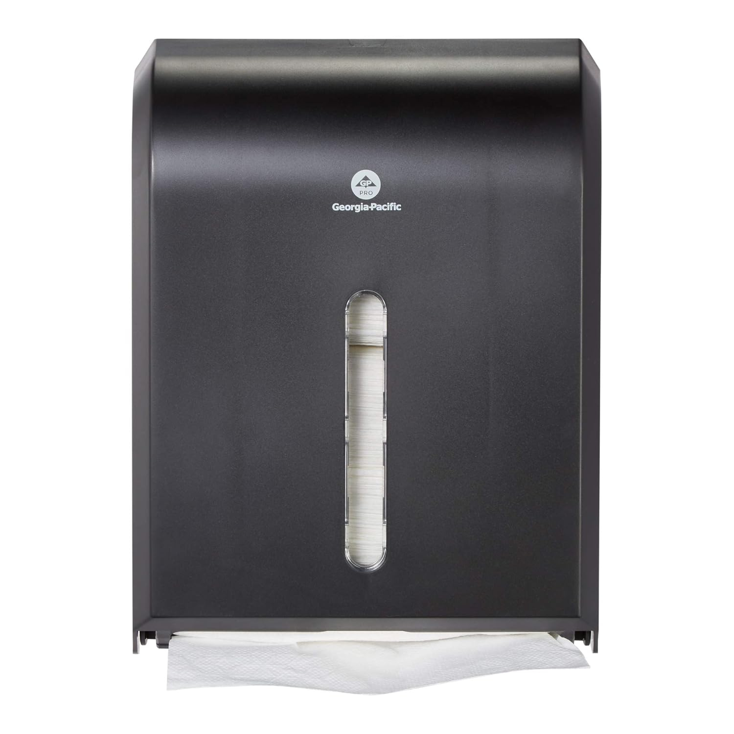Black Plastic Wall-Mounted Paper Towel Dispenser