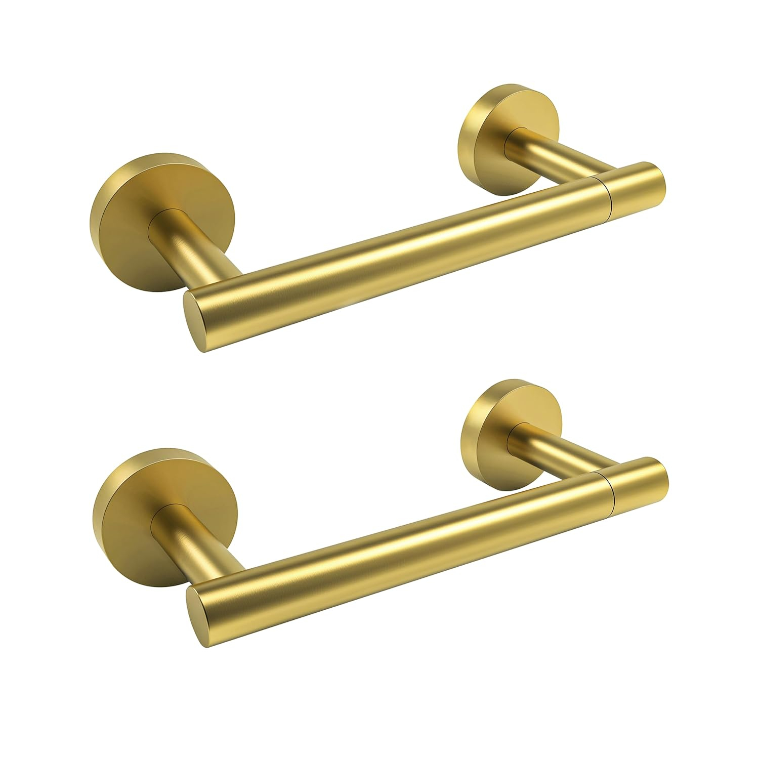 Fixsen Gold Toilet Paper Holder Bathroom Double Post Pivoting Tissue Roll Holder Stainless Steel and Zinc Alloy Wall Mount Detachable (Gold, 1)