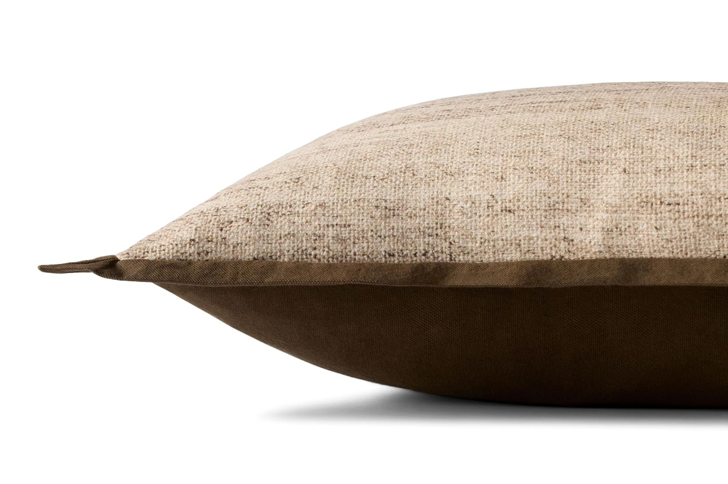 Loloi II Collection PLL0143 Brown/Ivory 16'' x 26'' Cover Only Pillow